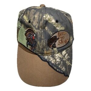 Vintage Bass Pro Shops Hat Strap Back Embroidered Turkey Camo